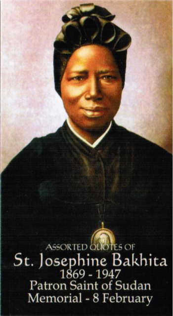 St. Josephine Bakhita Prayer Card